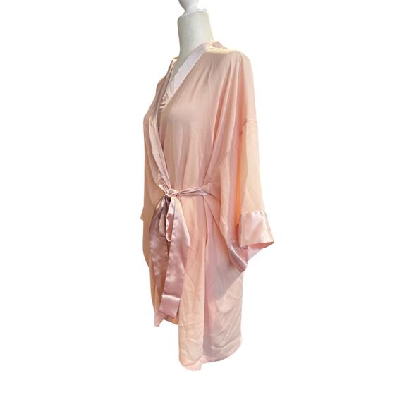 VICTORIA'S SECRET Gold Label Petal Pink Kimono Robe One Size Fits All - Picture 4 of 6